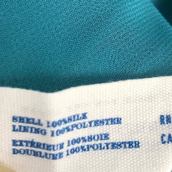 ANTHROPOLOGIE Leifsdottir Isoceles teal Green silk dress - Picture 6 of 11